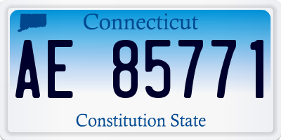 CT license plate AE85771