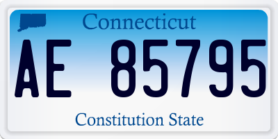 CT license plate AE85795