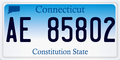 CT license plate AE85802