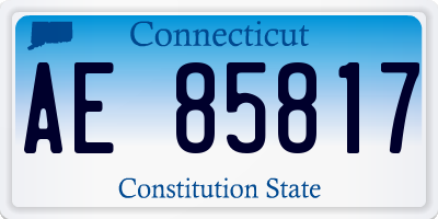 CT license plate AE85817