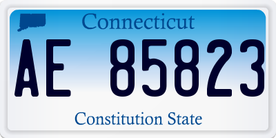 CT license plate AE85823