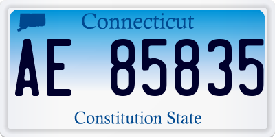 CT license plate AE85835