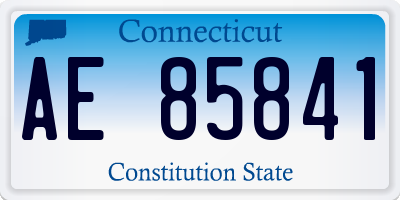 CT license plate AE85841