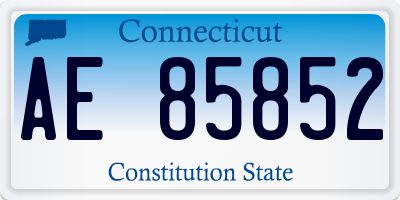 CT license plate AE85852