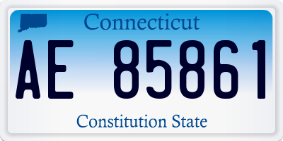 CT license plate AE85861