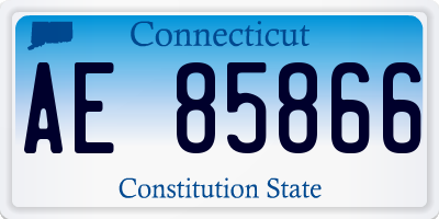 CT license plate AE85866