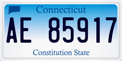 CT license plate AE85917