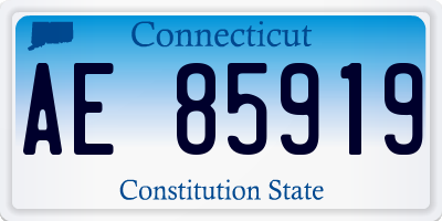 CT license plate AE85919