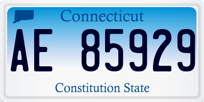 CT license plate AE85929