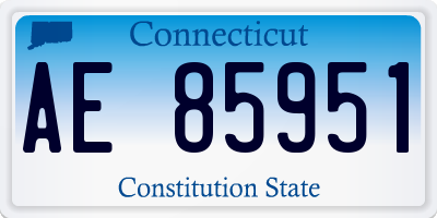 CT license plate AE85951