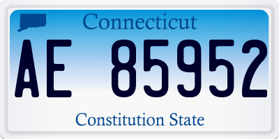 CT license plate AE85952