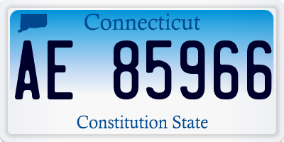 CT license plate AE85966