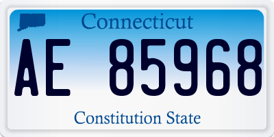 CT license plate AE85968