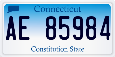 CT license plate AE85984