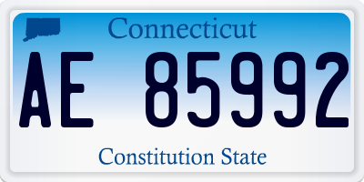 CT license plate AE85992