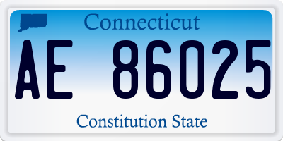 CT license plate AE86025
