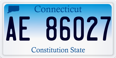 CT license plate AE86027