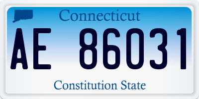CT license plate AE86031
