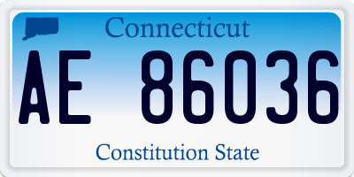 CT license plate AE86036