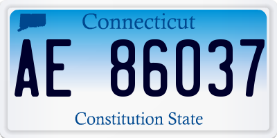 CT license plate AE86037