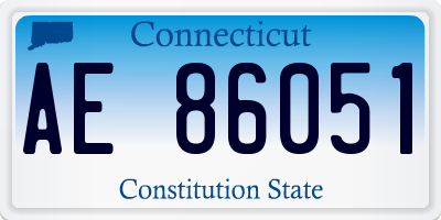 CT license plate AE86051