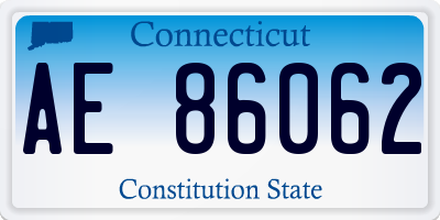 CT license plate AE86062