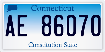 CT license plate AE86070