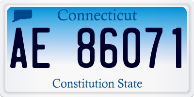 CT license plate AE86071