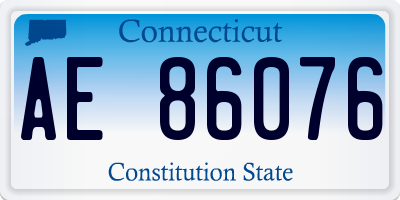 CT license plate AE86076