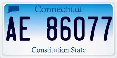 CT license plate AE86077