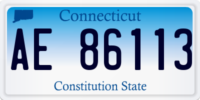 CT license plate AE86113