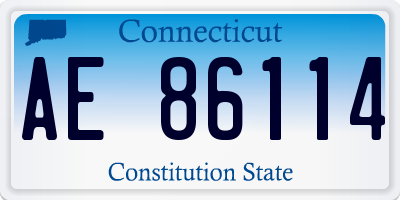 CT license plate AE86114