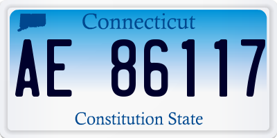 CT license plate AE86117