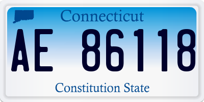 CT license plate AE86118