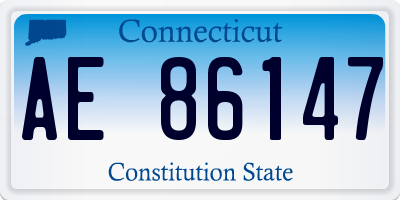 CT license plate AE86147