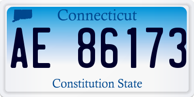 CT license plate AE86173