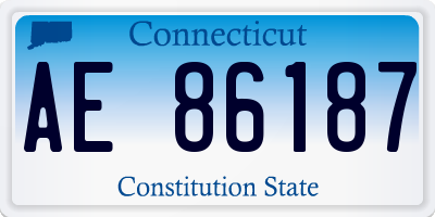 CT license plate AE86187
