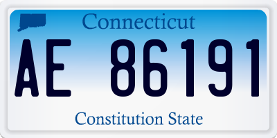 CT license plate AE86191