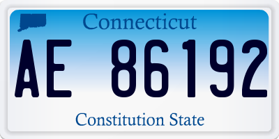 CT license plate AE86192