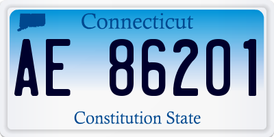 CT license plate AE86201