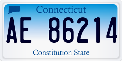 CT license plate AE86214