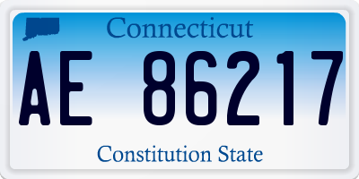 CT license plate AE86217