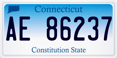 CT license plate AE86237