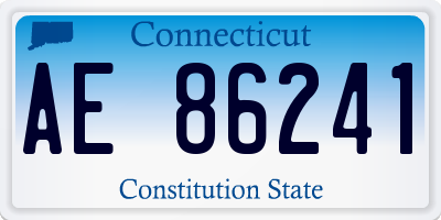 CT license plate AE86241