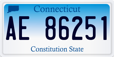 CT license plate AE86251