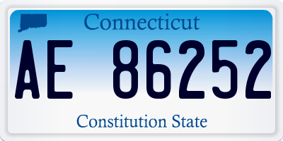 CT license plate AE86252