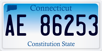 CT license plate AE86253