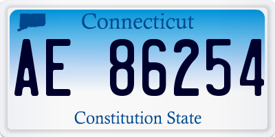 CT license plate AE86254