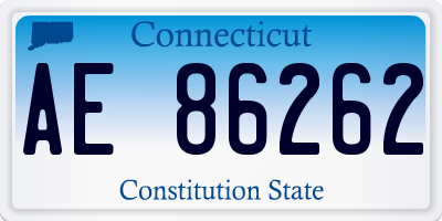 CT license plate AE86262