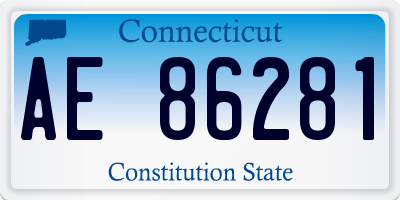 CT license plate AE86281